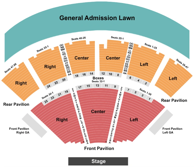 ravinia pavilion seating chart
